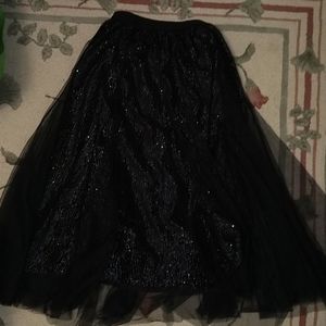 Tulle black sparkle skirt
